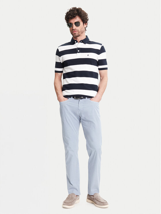 Pierre Cardin Pierre Cardin Bavlnené nohavice C3 34540.4023 Modrá Tapered Fit