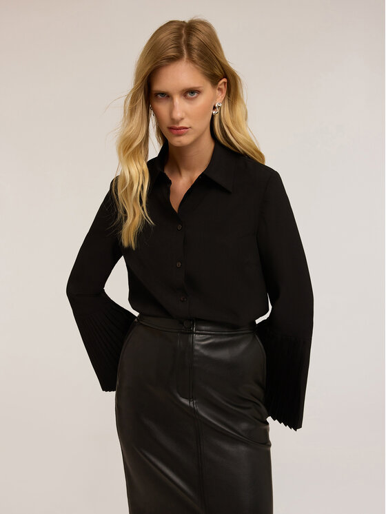 Motivi Motivi Camicia 5272Q000868N033 Nero Regular Fit