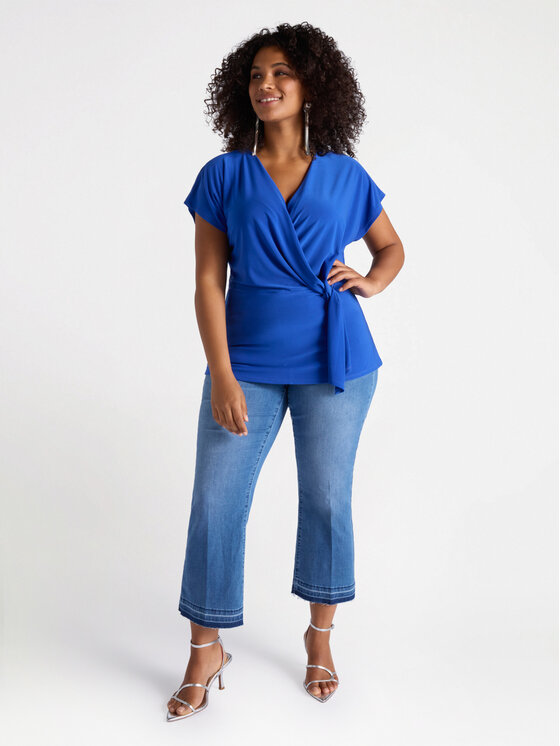 Fiorella Rubino Fiorella Rubino Bluzka G447L008234N024 Turkusowy Regular Fit
