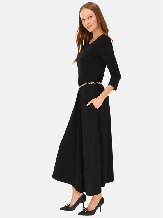 L’AF L’AF Sukienka dzianinowa Brenda Czarny Regular Fit