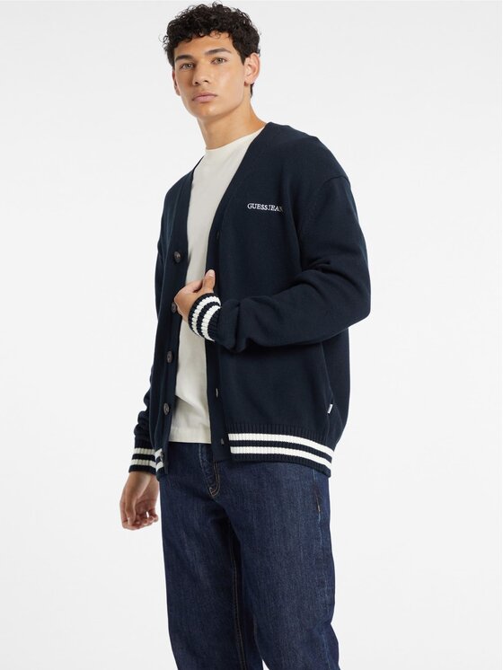 Guess Jeans Guess Jeans Kardigan 168647 Niebieski Classic Fit