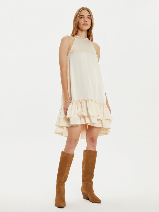YAS YAS Sukienka koktajlowa Eleanor 26034241 Écru Regular Fit
