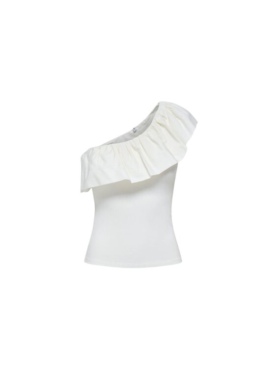 ONLY ONLY Top Onlsoffy one shoulder mix top Bianco Regular Fit