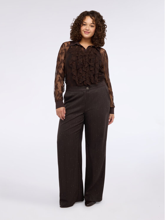 Fiorella Rubino Fiorella Rubino Pantaloni di tessuto P014T105138N0Z2 Marrone Regular Fit