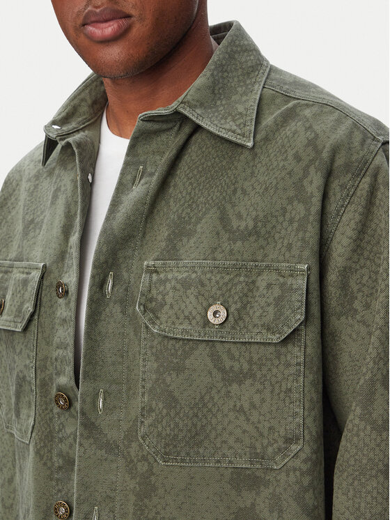 HUGO HUGO Риза Ebolt_1 50572450 Зелен Oversize