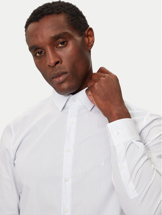 Calvin Klein Calvin Klein Koszula K10K113537 Biały Slim Fit