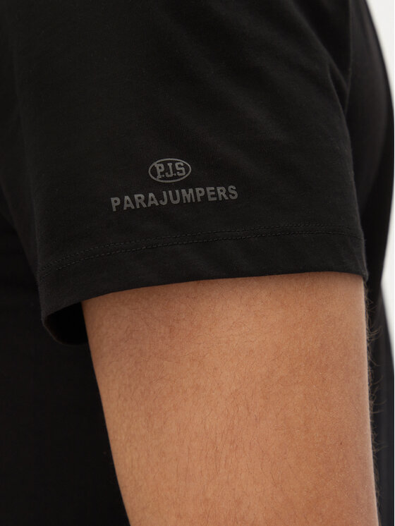 Parajumpers Parajumpers T-Shirt Leland 25SMPMTSGT09 Czarny Regular Fit