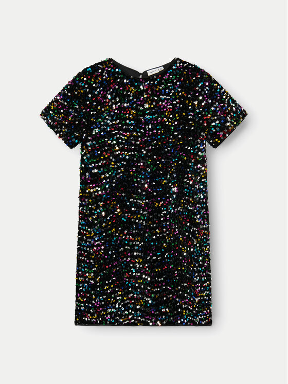 NAME IT NAME IT Elegantna haljina 13209416 Crna Regular Fit