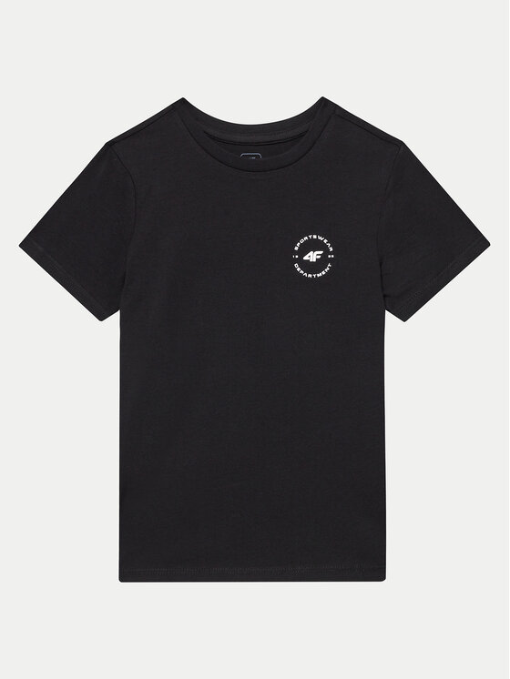 4F 4F T-Shirt 4FJWAW24TTSHM1859 Schwarz Regular Fit