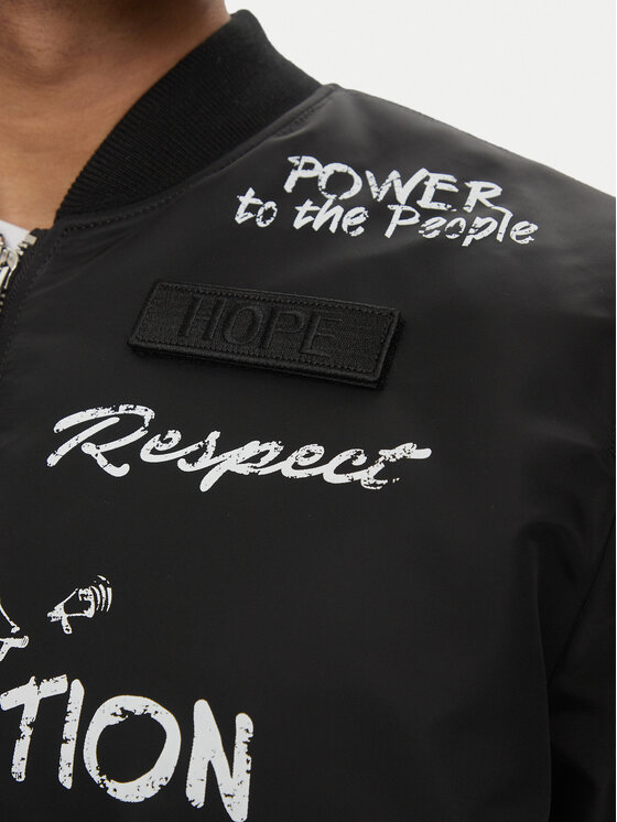 Alpha Industries Alpha Industries Μπόμπερ μπουφάν MA-1 Peace 156136 Μαύρο Regular Fit