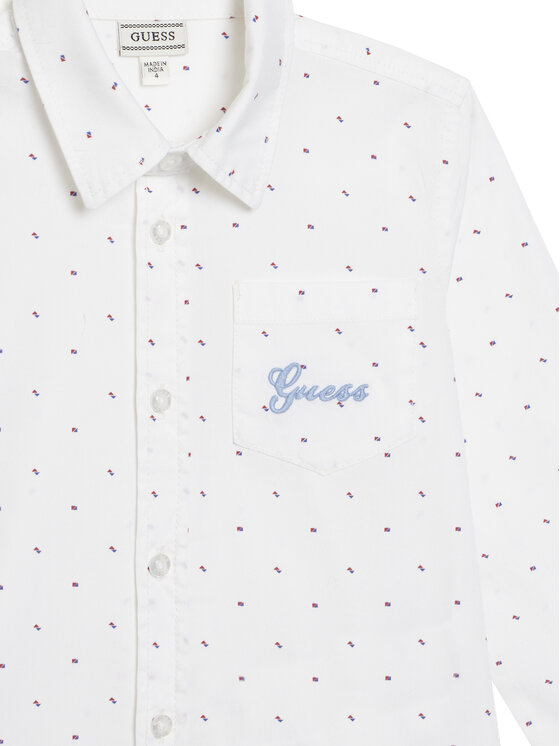 Guess Guess Camicia N6RH02 WE5W0 Bianco Regular Fit