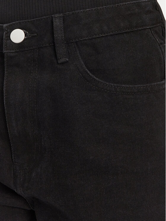 Eleh Eleh Pantaloni scurți de blugi EL027 Negru Regular Fit