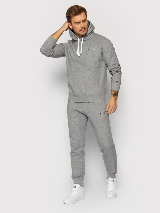 Felpa Script Logo 216475 Grigio Regular Fit