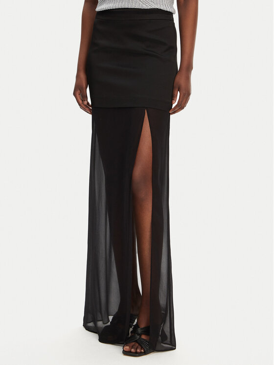 PINKO PINKO Maxi sukně Gaerzetta 104686 A2CO Černá Regular Fit