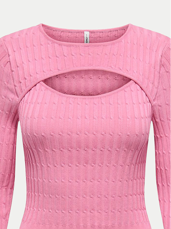 ONLY ONLY Светр Meddi 15339582 Рожевий Cropped Fit