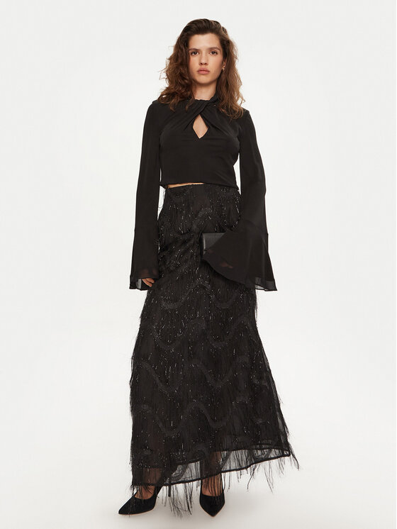 Bruuns Bazaar Bruuns Bazaar Fustă maxi Ajwa BBW4196 Negru Regular Fit