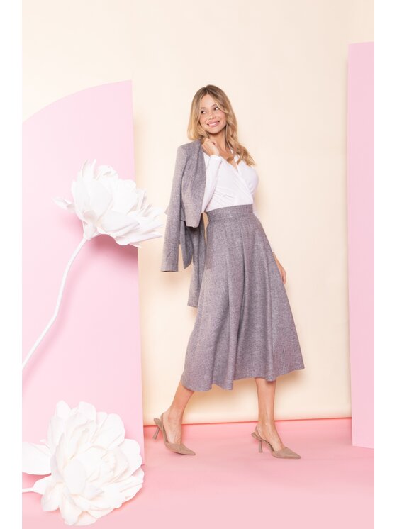 Stylove Stylove Gonna midi S430 Grigio A-Line Fit