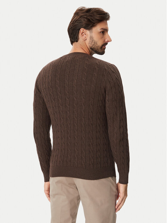 Gant Gant Kampsun 8050601 Tumepruun Regular Fit