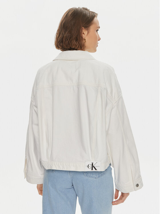 Calvin Klein Jeans Calvin Klein Jeans Giacca di jeans J20J223430 Bianco Relaxed Fit