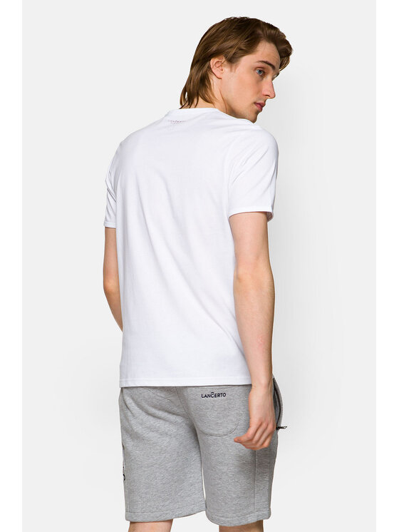 Lancerto Lancerto T-Shirt Lennox TS073221000041 Biały Regular Fit