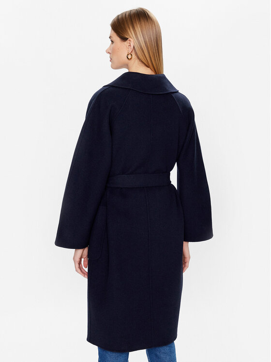 Weekend Max Mara Weekend Max Mara Vilnonis paltas Selz 23501103 Tamsiai mėlyna Regular Fit
