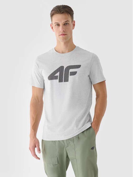 4F 4F T-shirt 4FWMM00TTSHM1844-27M Grigio Regular Fit