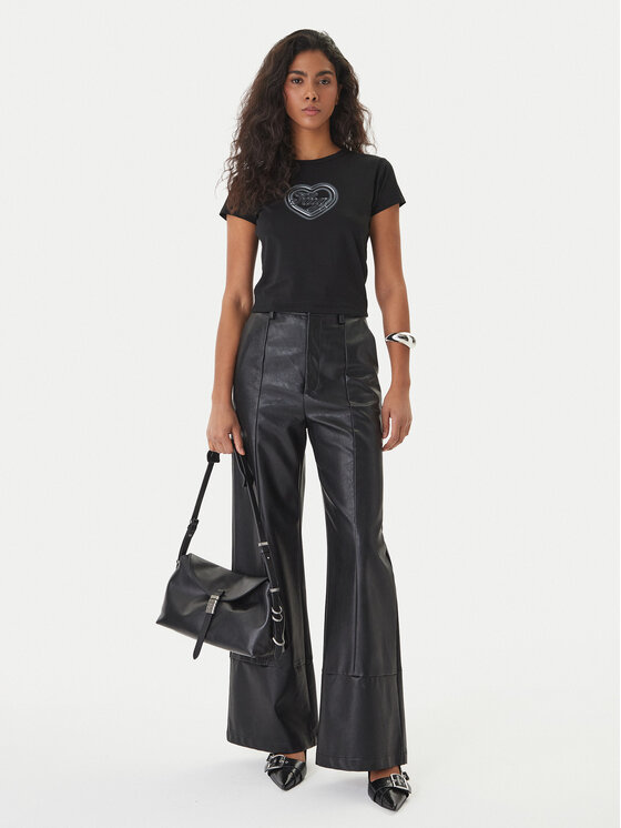 HUGO HUGO T-krekls Dichroma_B 50560769 Melns Slim Fit