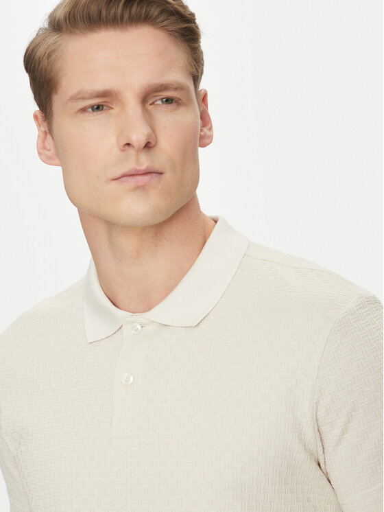 JOOP! JOOP! Polo 10018924 30044673 Beżowy Regular Fit