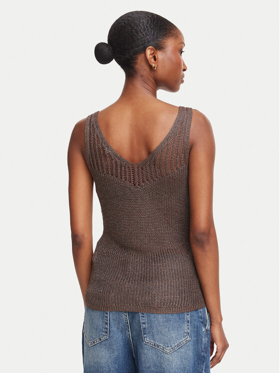 Morgan Morgan Top 262-MGATO Tumepruun Slim Fit