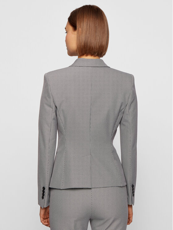 BOSS Boss Švarkas Julya 50446750 Pilka Slim Fit