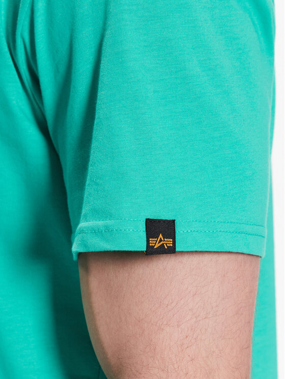 Alpha Industries Alpha Industries T-Shirt Basic 100501 Zielony Regular Fit