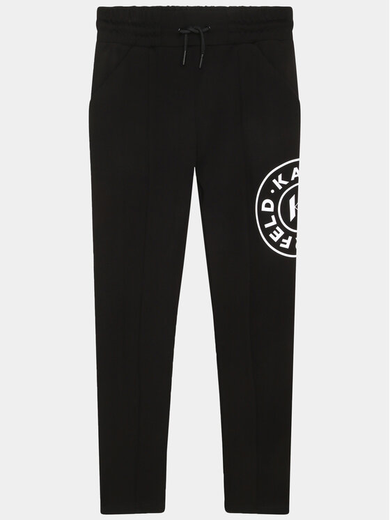 Karl Lagerfeld Kids Karl Lagerfeld Kids Spodnji del trenirke Z14216 S Črna Regular Fit
