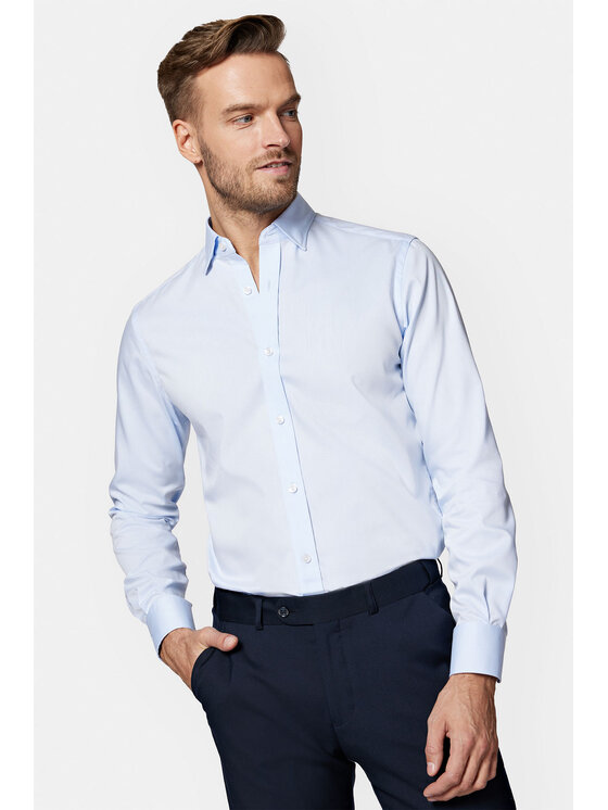 Lancerto Lancerto Koszula Dana KO073123000032 Błękitny Slim Fit