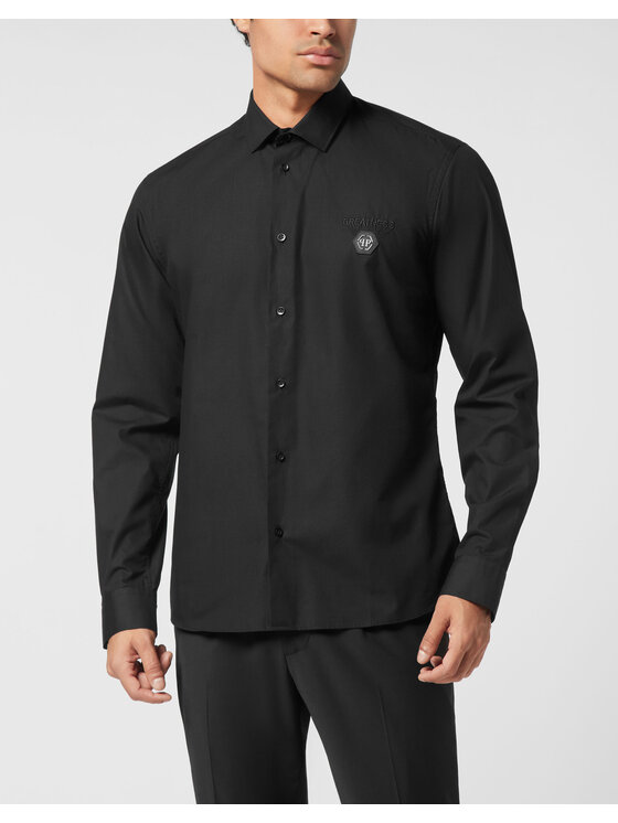 PHILIPP PLEIN PHILIPP PLEIN Koszula 26115 Czarny Fitted Fit
