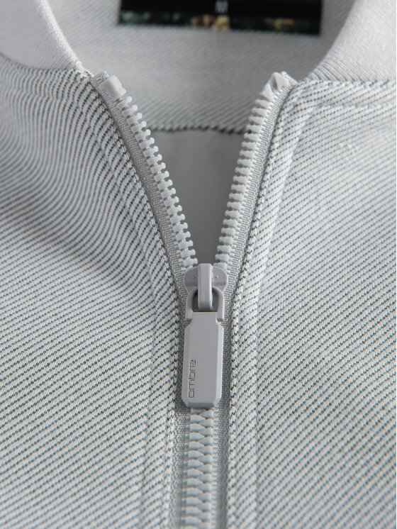 Ombre Ombre Bunda bomber C583 Světle šedá Regular Fit