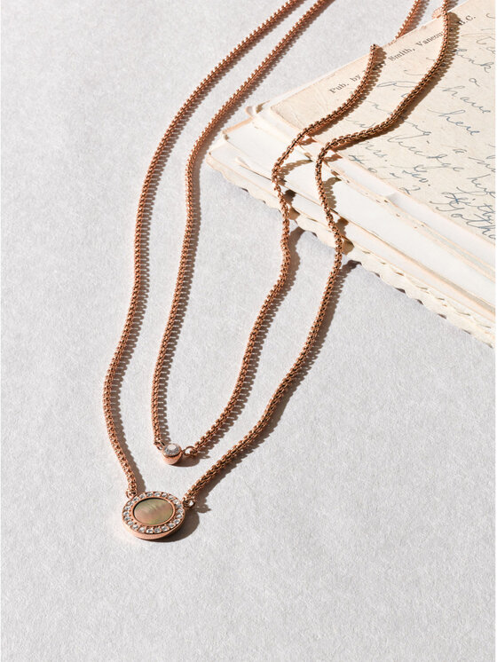 Fossil Fossil Колие Val JF02953791 Златист