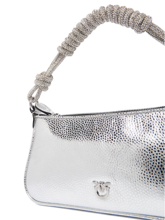 PINKO PINKO Borsetta Half Moon Baguette Mini AI 25-26 PLTT 105915 A2WD Argento