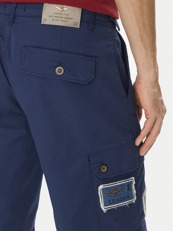 Aeronautica Militare Aeronautica Militare Pantaloncini di tessuto 251BE257CT3510 Blu scuro Regular Fit