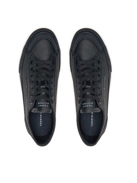 Tommy Hilfiger Tommy Hilfiger Sneakersy Corporate Vulc Leather FM0FM04953 Czarny