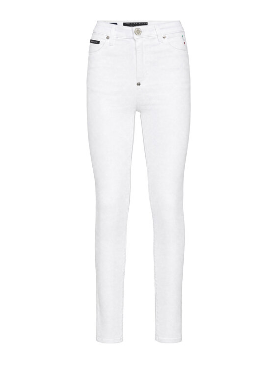 PHILIPP PLEIN PHILIPP PLEIN Jegginsy 31776 Biały Jegging Fit