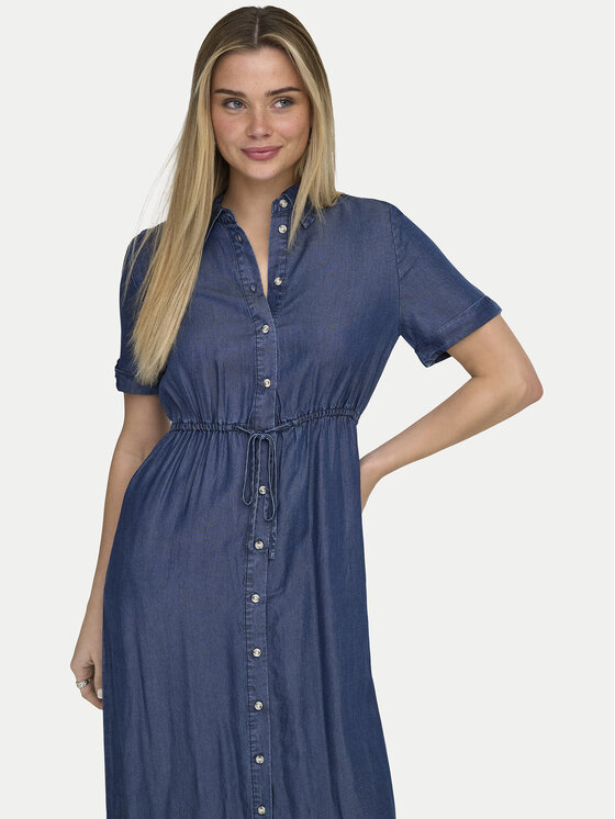 ONLY ONLY Džinsinė suknelė Charis 15363971 Tamsiai mėlyna Regular Fit