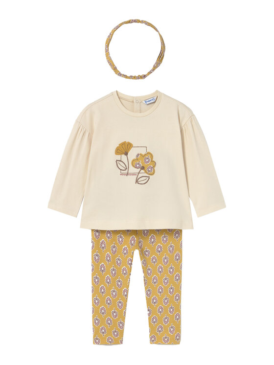 Mayoral Mayoral Set Bluse und Leggings 2744 Gelb Regular Fit