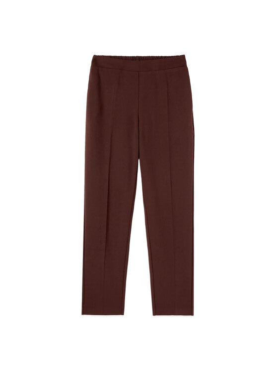 Oltre Oltre Pantaloni di tessuto P273J202580N022 Marrone Skin Fit