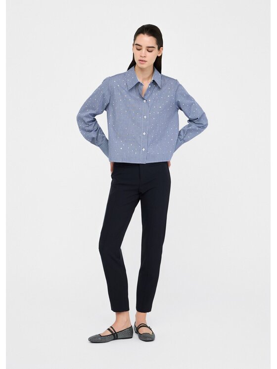 Liu Jo Liu Jo Pantaloni di tessuto MF5224TS89693921 Celeste Regular Fit