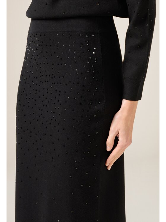 Oltre Oltre Gonna midi 1661J000286N033 Nero Slim Fit