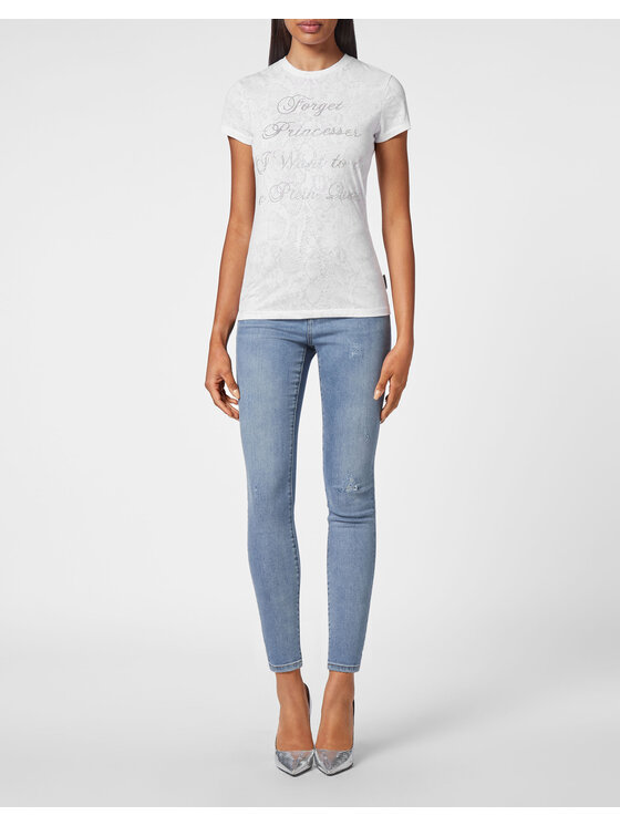 PHILIPP PLEIN PHILIPP PLEIN T-Shirt 2995 Bílá Regular Fit