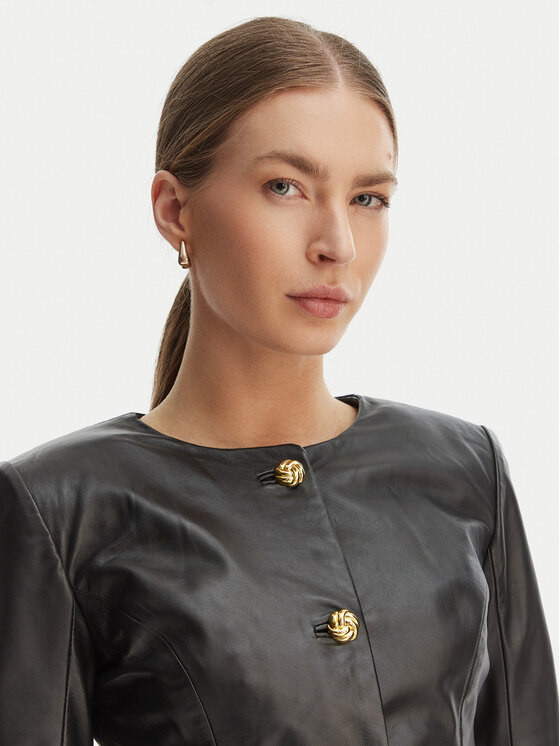 Marciano Guess Marciano Guess Lederjacke G6GL02 L0083 Schwarz Regular Fit