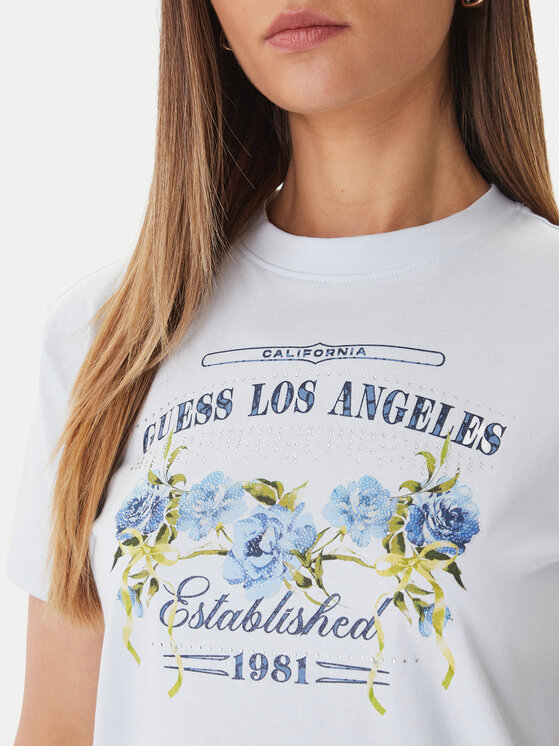 Guess Guess Tricou W6GI27 K3160 Albastru Regular Fit