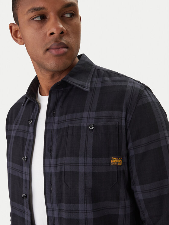 G-Star Raw G-Star Raw Koszula Bristum 2.0 D23553-D748 Granatowy Slim Fit