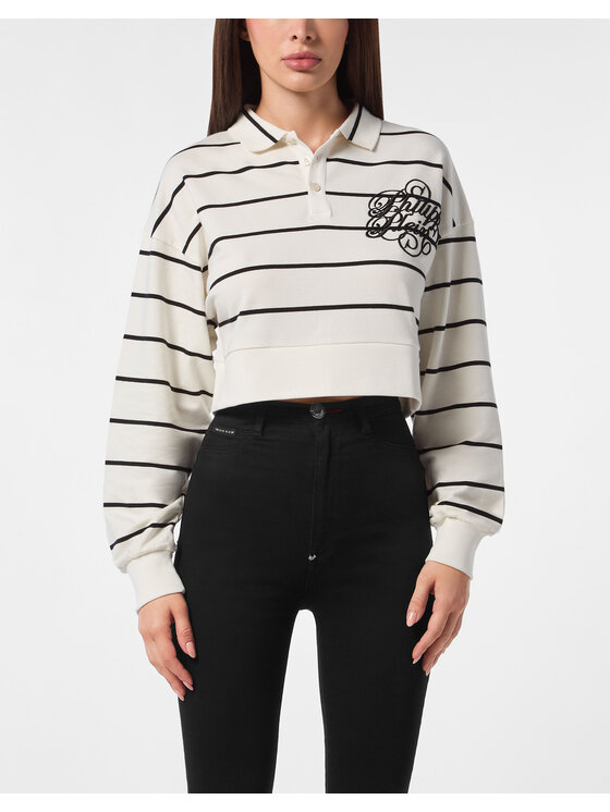 PHILIPP PLEIN PHILIPP PLEIN Polo 24605 Biały Regular Fit
